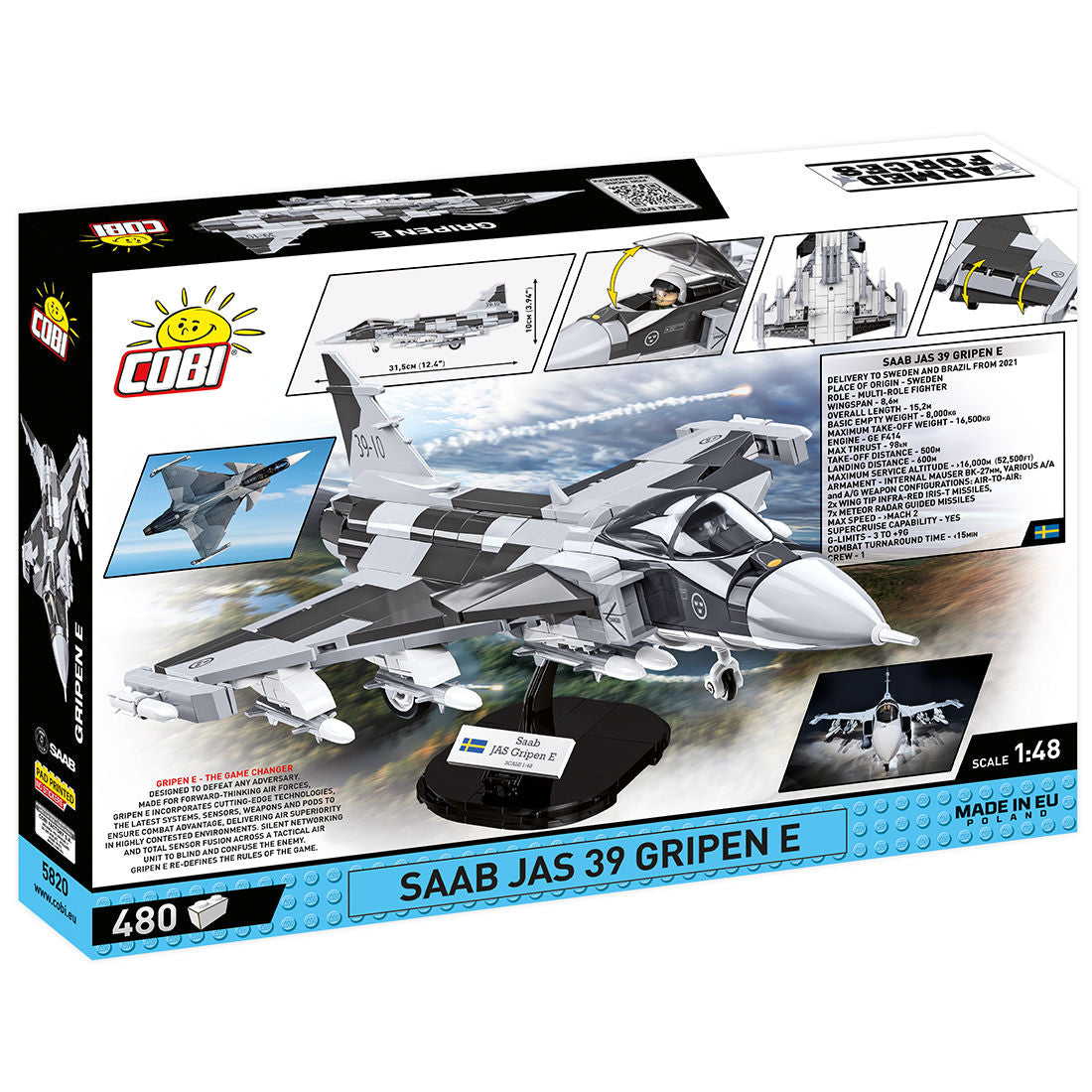 SAAB JAS 39 Gripen E Fighter Jet Building Set - Image 2 of 6 | TheBrickTube