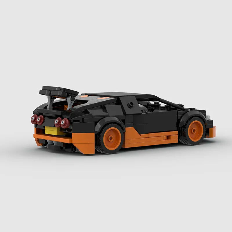 Bugatti Veyron SuperSport brick model - three-quarter view - TheBrickTube