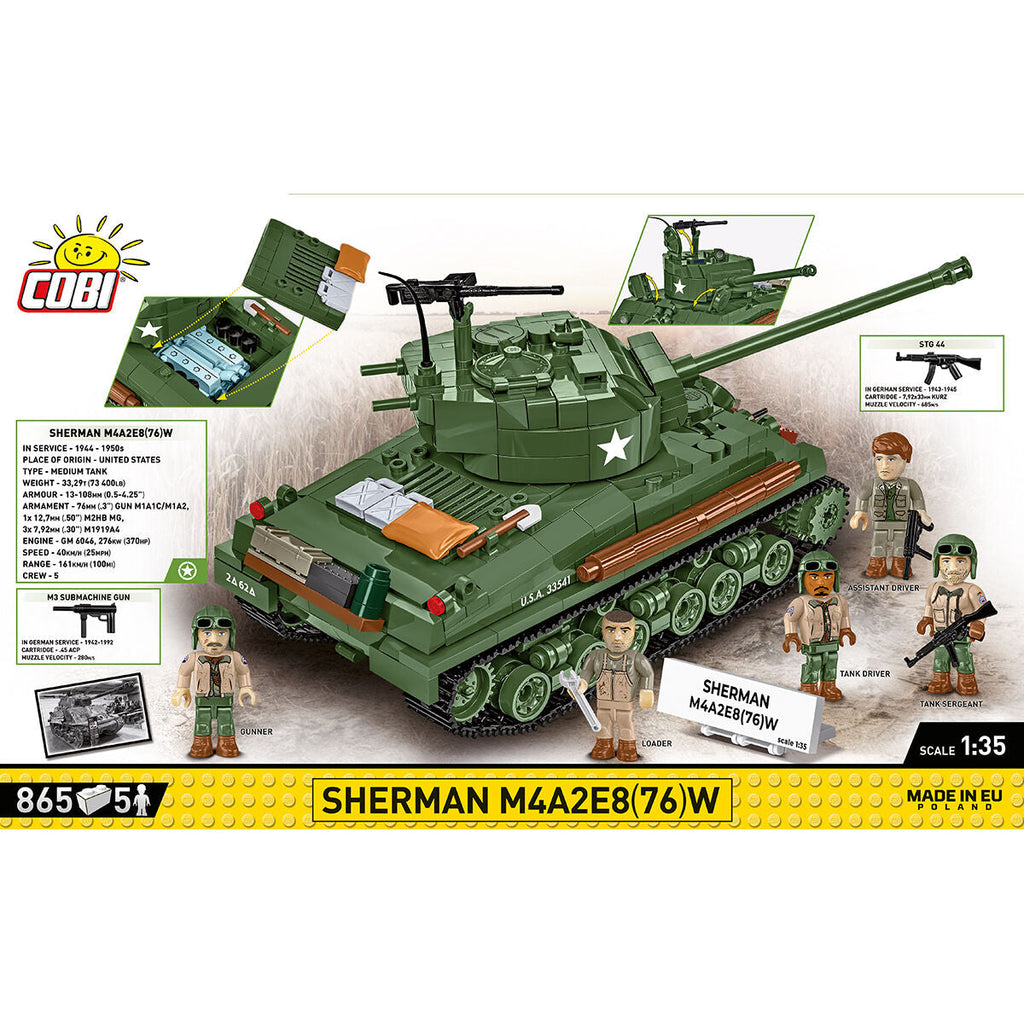 Sherman M4A2E8(76)W Tank Building Set - Image 4 of 6 | TheBrickTube