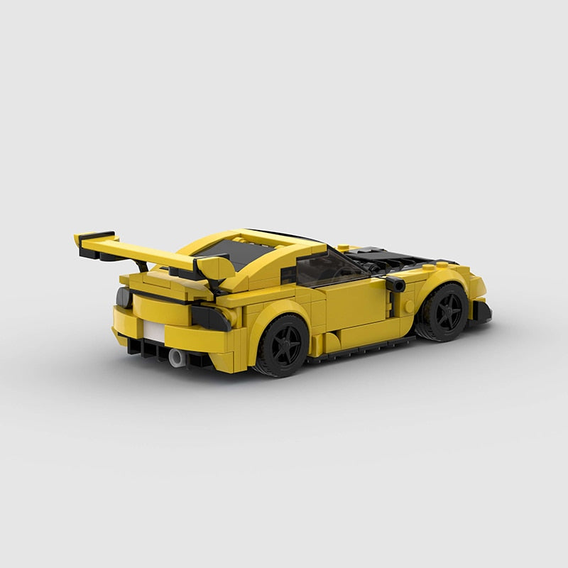Mazda RX7 brick model - rear angle view - TheBrickTube