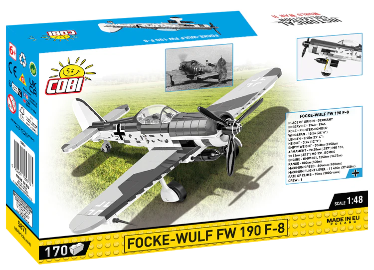 Focke-Wulf FW 190 F-8 Fighter Building Set - Image 2 of 6 | TheBrickTube