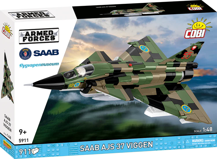 SAAB AJS 37 Viggen Jet Fighter Building Set - Main Image | TheBrickTube