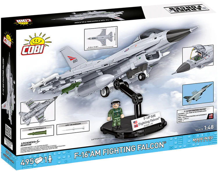 F-16 AM Fighting Falcon Fighter Building Set - Image 2 of 6 | TheBrickTube