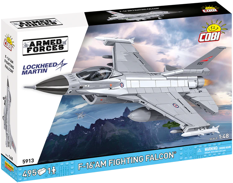 F-16 AM Fighting Falcon Fighter Building Set - Main Image | TheBrickTube