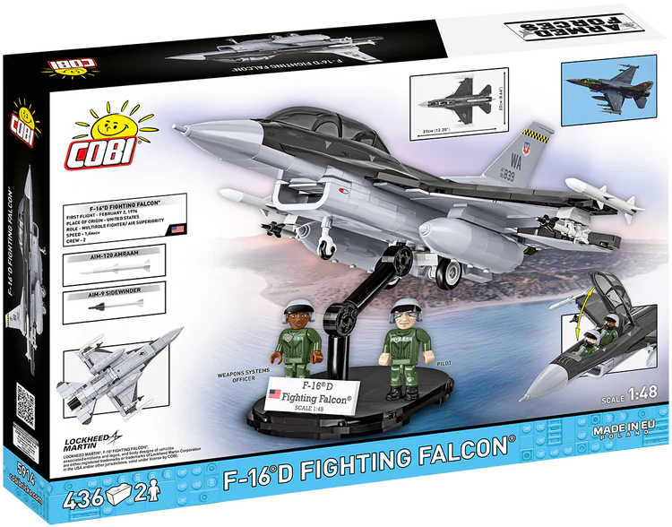 F-16 D Fighting Falcon USAF Fighter Building Set - Image 2 of 6 | TheBrickTube