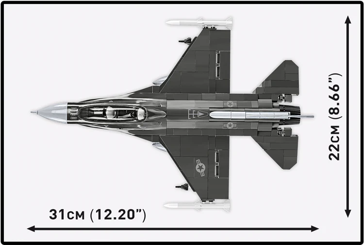 F-16 D Fighting Falcon USAF Fighter Building Set - Image 6 of 6 | TheBrickTube