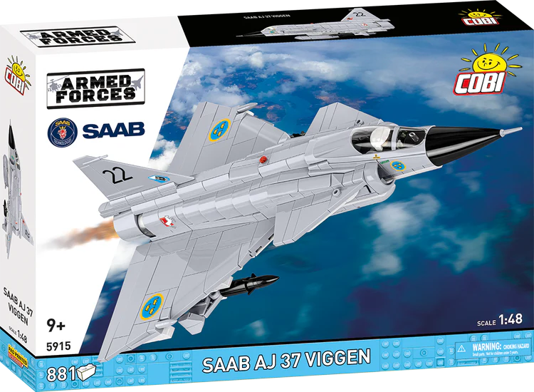 SAAB AJ 37 Viggen Jet Fighter Building Set - Main Image | TheBrickTube