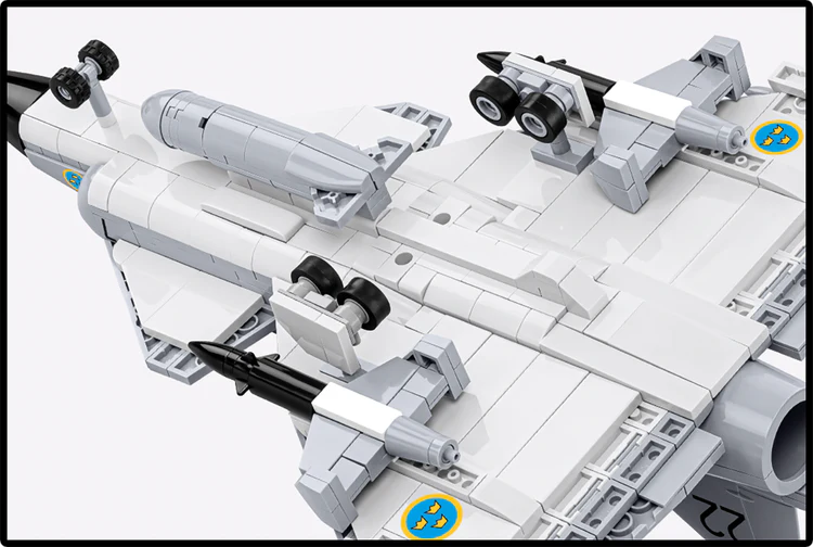 SAAB AJ 37 Viggen Jet Fighter Building Set - Image 6 of 6 | TheBrickTube