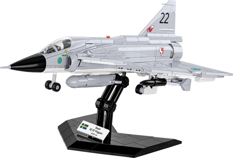 SAAB AJ 37 Viggen Jet Fighter Building Set - Image 3 of 6 | TheBrickTube
