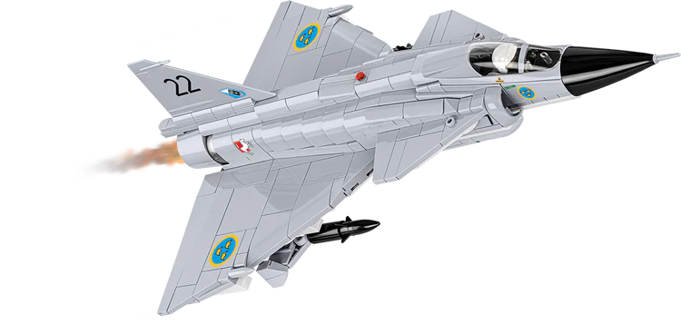 SAAB AJ 37 Viggen Jet Fighter Building Set - Image 4 of 6 | TheBrickTube