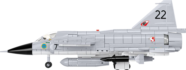 SAAB AJ 37 Viggen Jet Fighter Building Set - Image 5 of 6 | TheBrickTube
