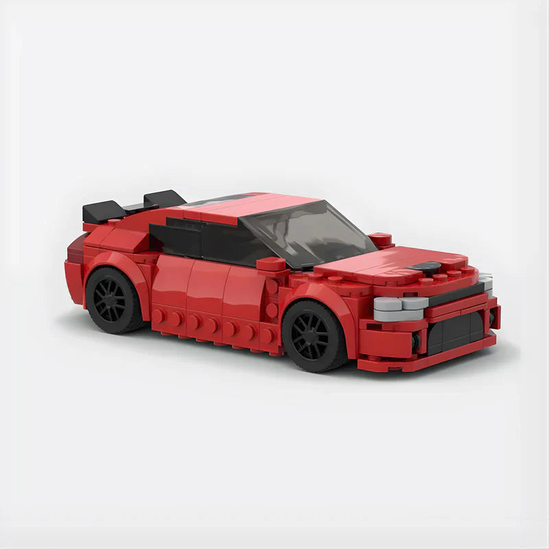 Dodge Charger Hellcat brick model - detail close-up - TheBrickTube