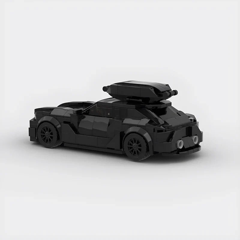 Audi RS6|Black brick model - side profile view - TheBrickTube
