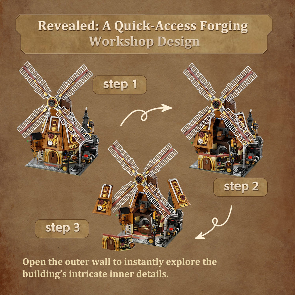 Pantasy Steampunk Windmill Workshop 85026 - Image 5 of 8 | TheBrickTube