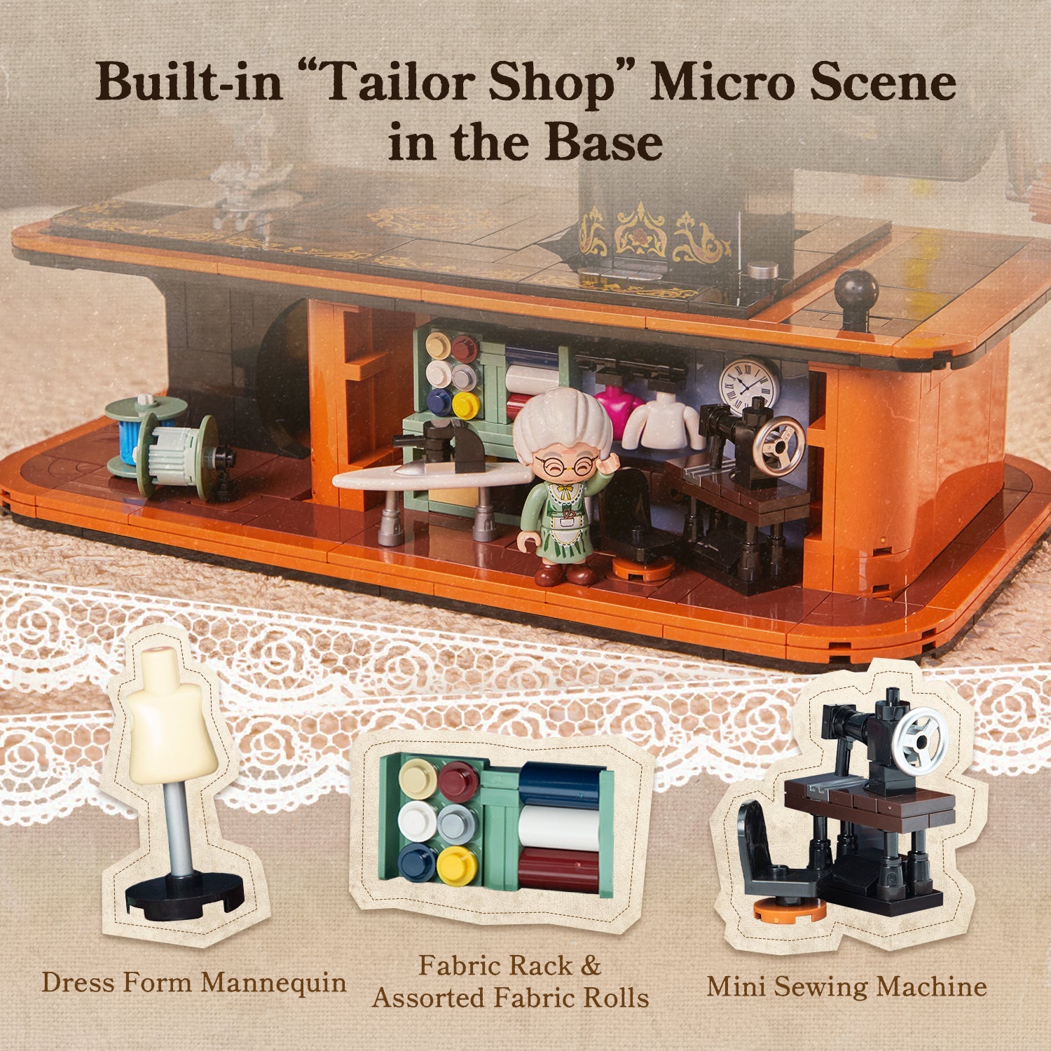 Pantasy Hand Crank Sewing Machine 85028 - Image 5 of 9 | TheBrickTube