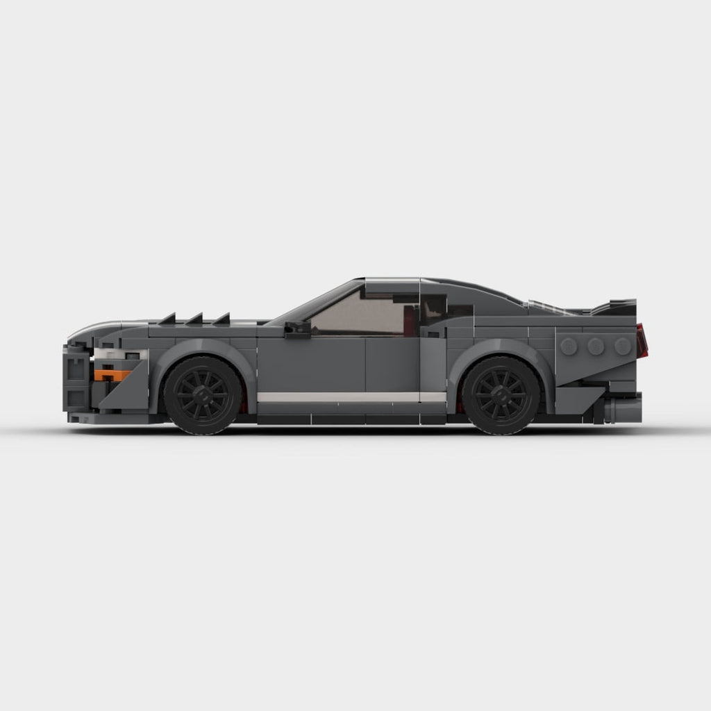 Ford Mustang Shelby GT500 brick model - side profile view - TheBrickTube