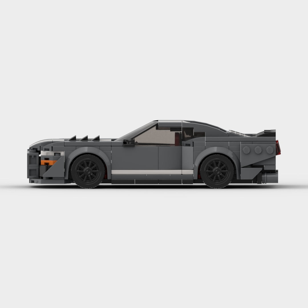 Ford Mustang Shelby GT500 brick model - side profile view - TheBrickTube