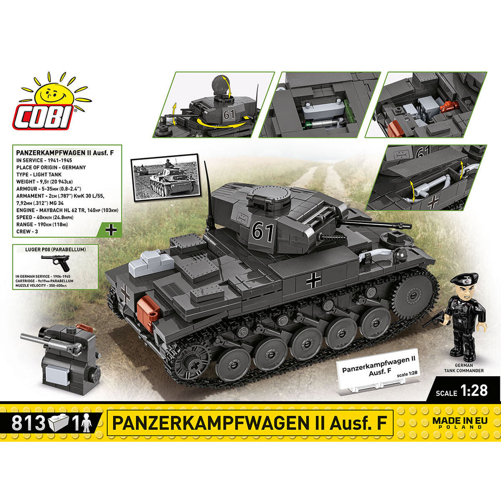 PanzerKampWagen II Ausf. F Tank Building Set - Image 4 of 6 | TheBrickTube
