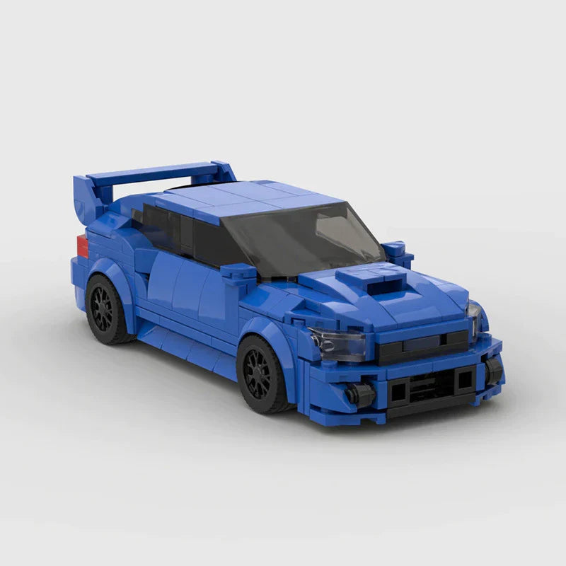 Subaru Impreza WRX STI brick model - detail close-up - TheBrickTube