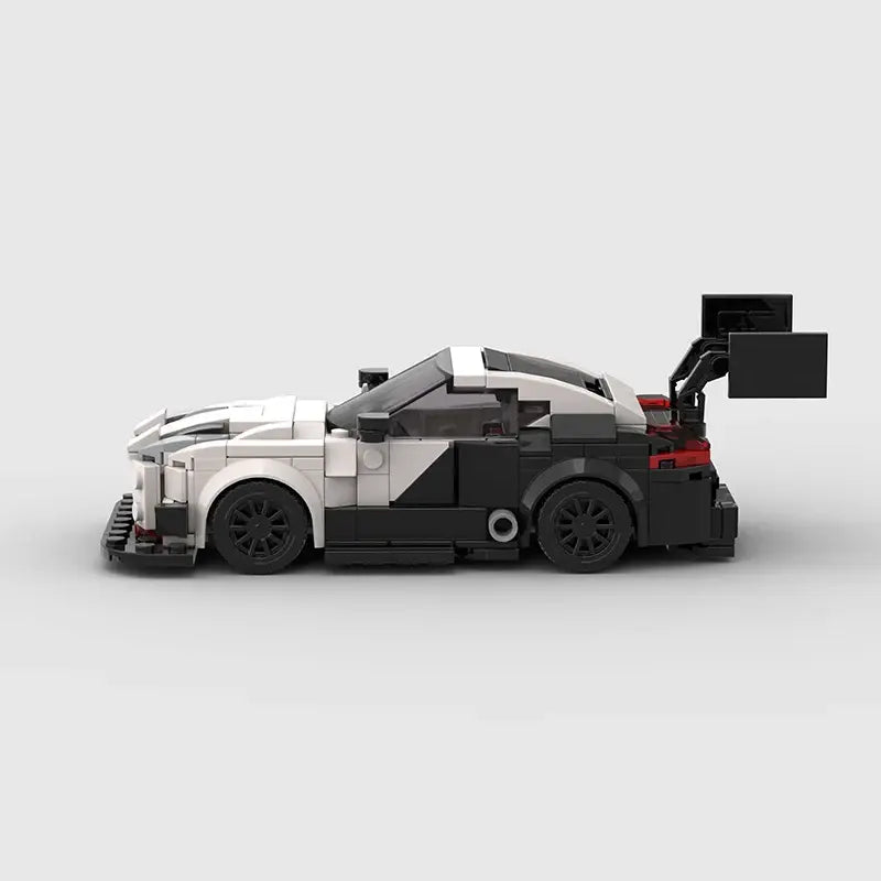Nissan 370Z Trackcar brick model - rear angle view - TheBrickTube