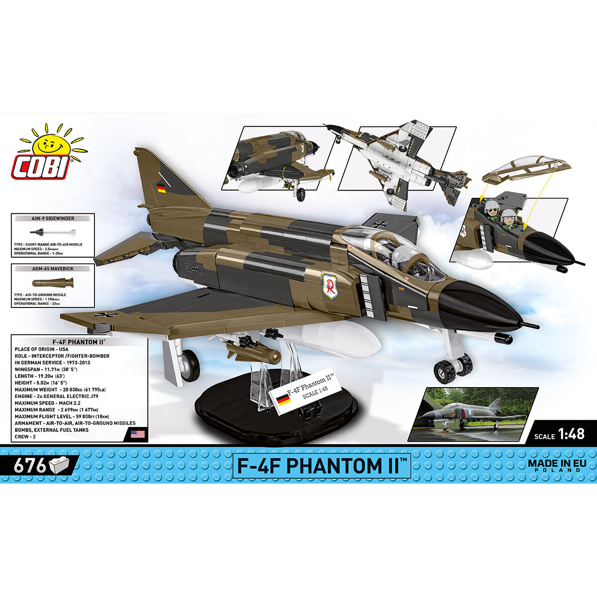 F-4F Phantom II Jet Fighter Building Set - Image 4 of 6 | TheBrickTube