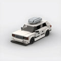 Mercedes-Benz W124 Estate brick model - front angle view - TheBrickTube
