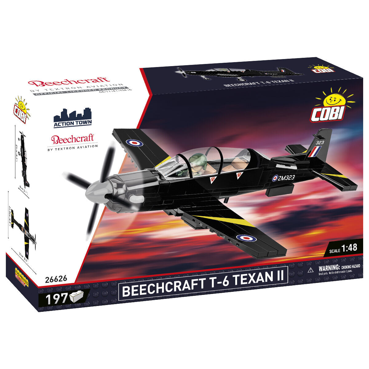 Beechcraft T-6 Texan II Turboprop Black Building Set - Main Image | TheBrickTube