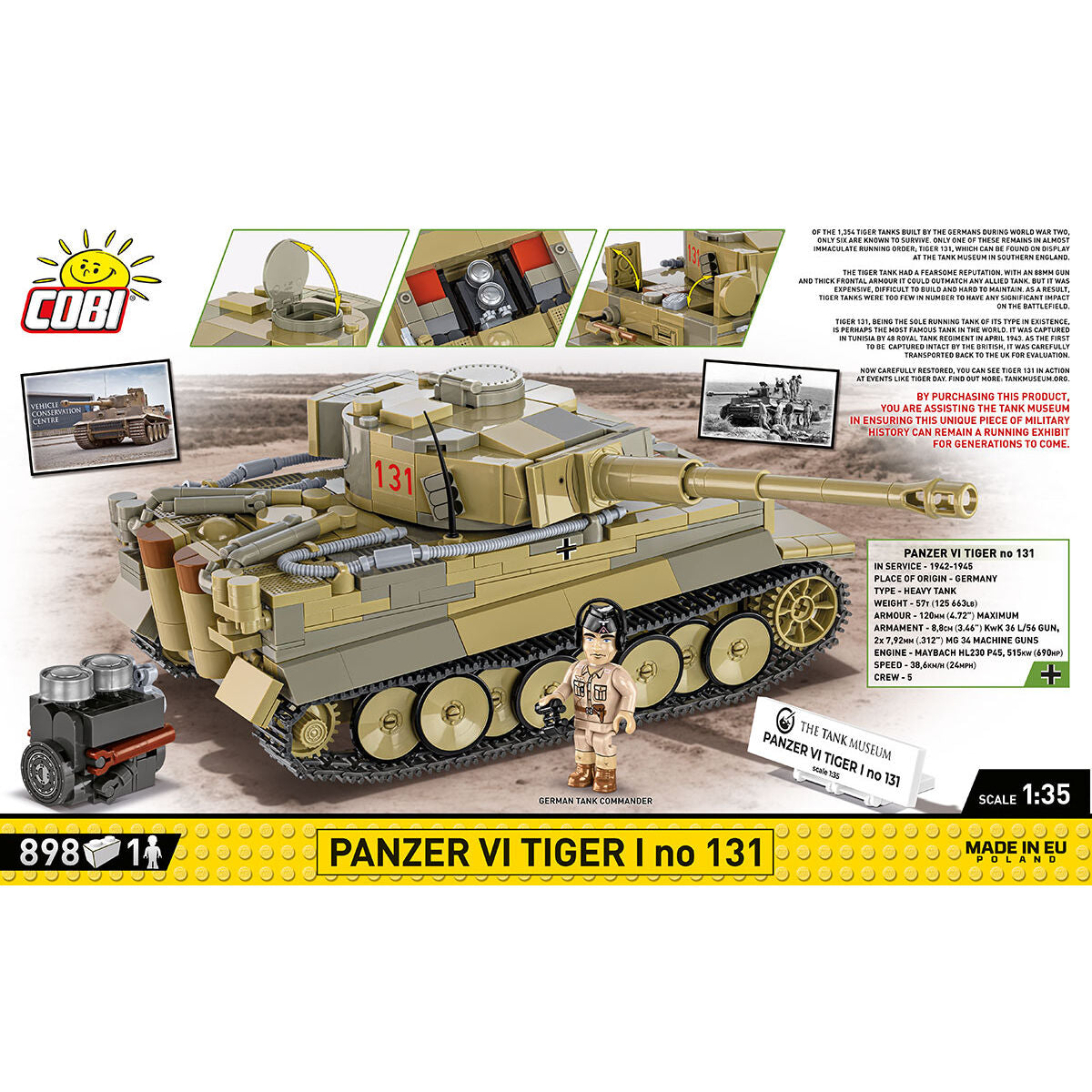 PANZER VI Tiger I No. 131 Tank Building Set - Image 4 of 6 | TheBrickTube