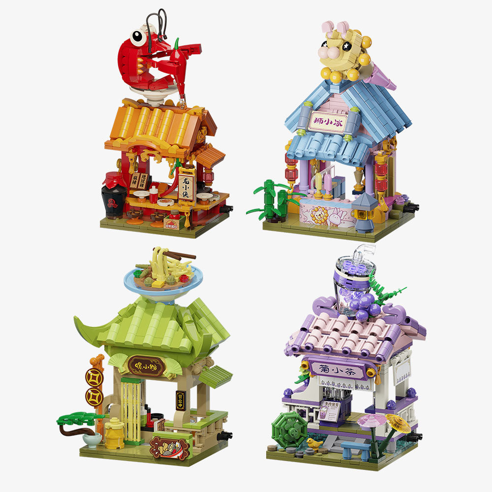 Food Street Series 56005 56006 56007 56008 | Brick Building Set - Main Image | TheBrickTube