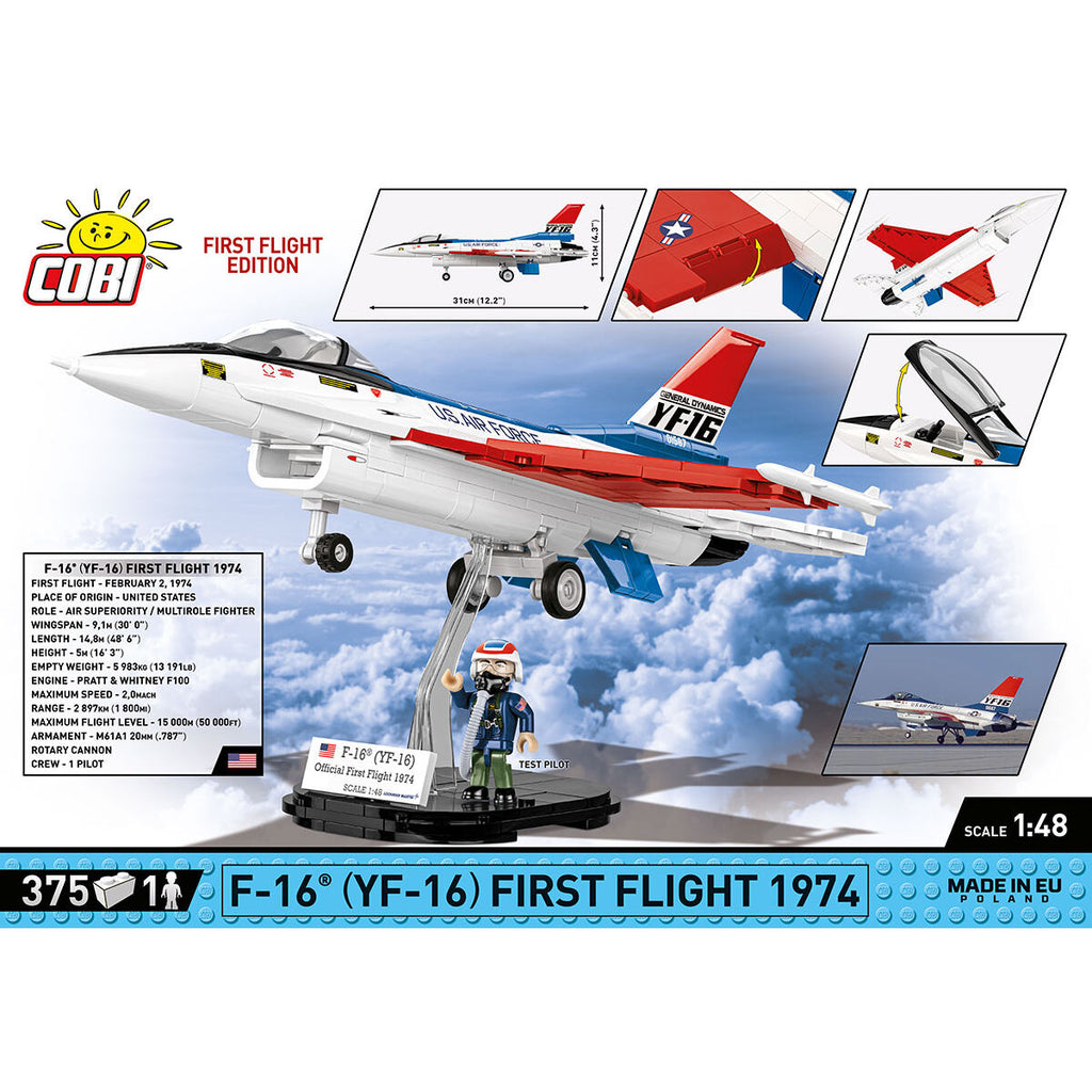 F-16 (YF-16) First Flight Edition 1974 Fighter Building Set - Image 4 of 6 | TheBrickTube