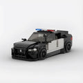 BMW M5 Police Car brick model - front angle view - TheBrickTube