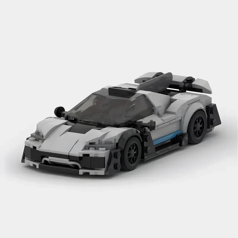 Mercedes-Benz AMG ONE brick model - front angle view - TheBrickTube