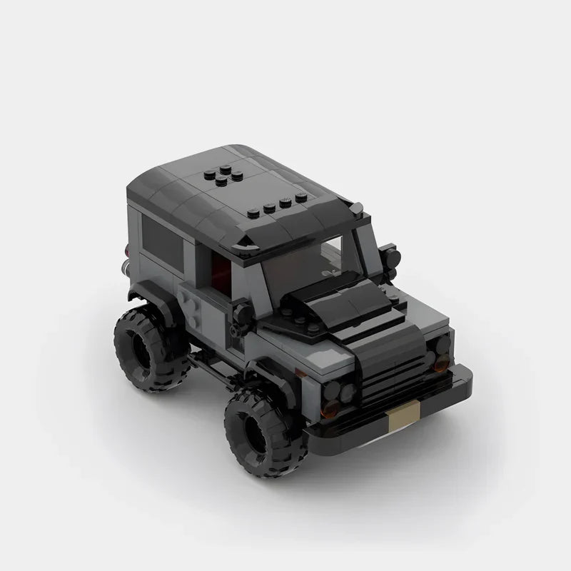 Land Rover Defender brick model - rear angle view - TheBrickTube