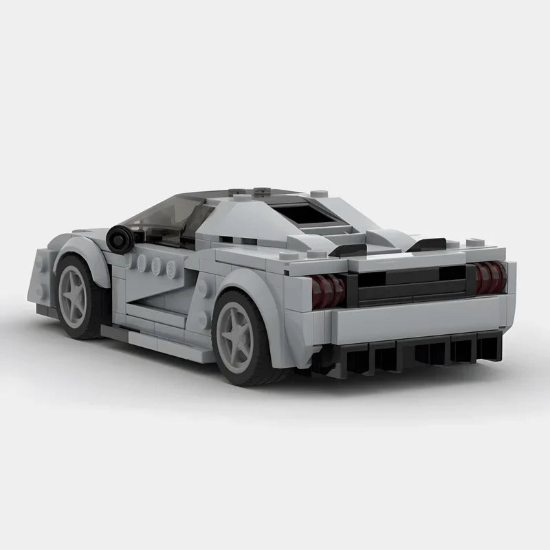 Koenigsegg CC850 brick model - side profile view - TheBrickTube
