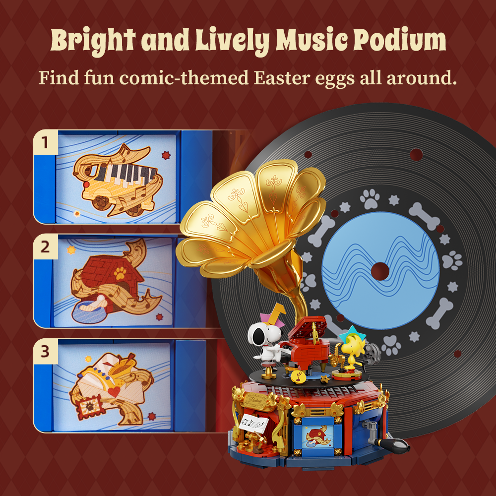Pantasy x Snoopy Phonograph 86911 - Image 7 of 8 | TheBrickTube