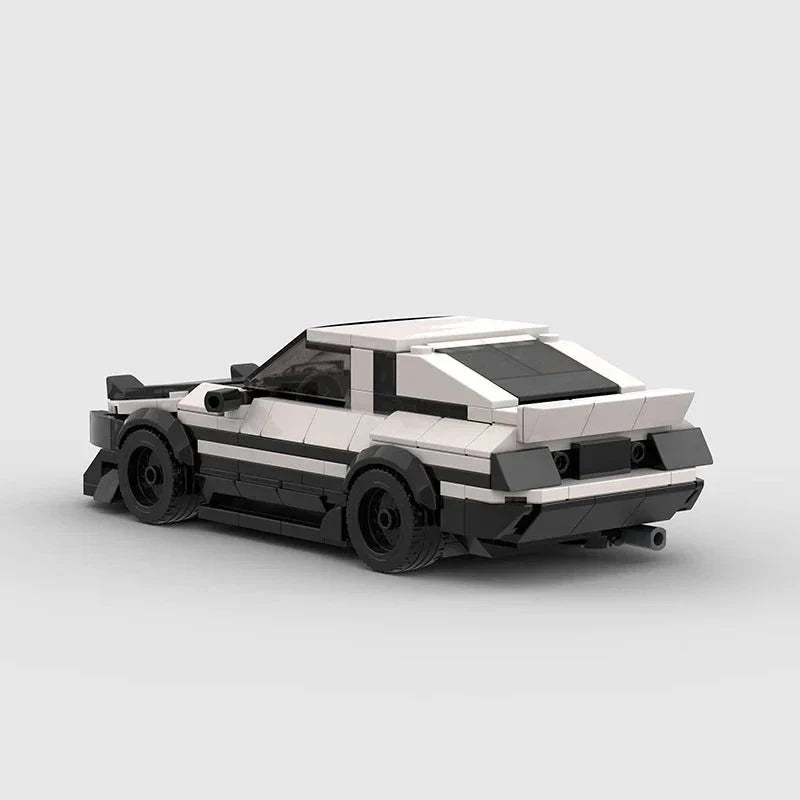 Toyota AE86 brick model - side profile view - TheBrickTube