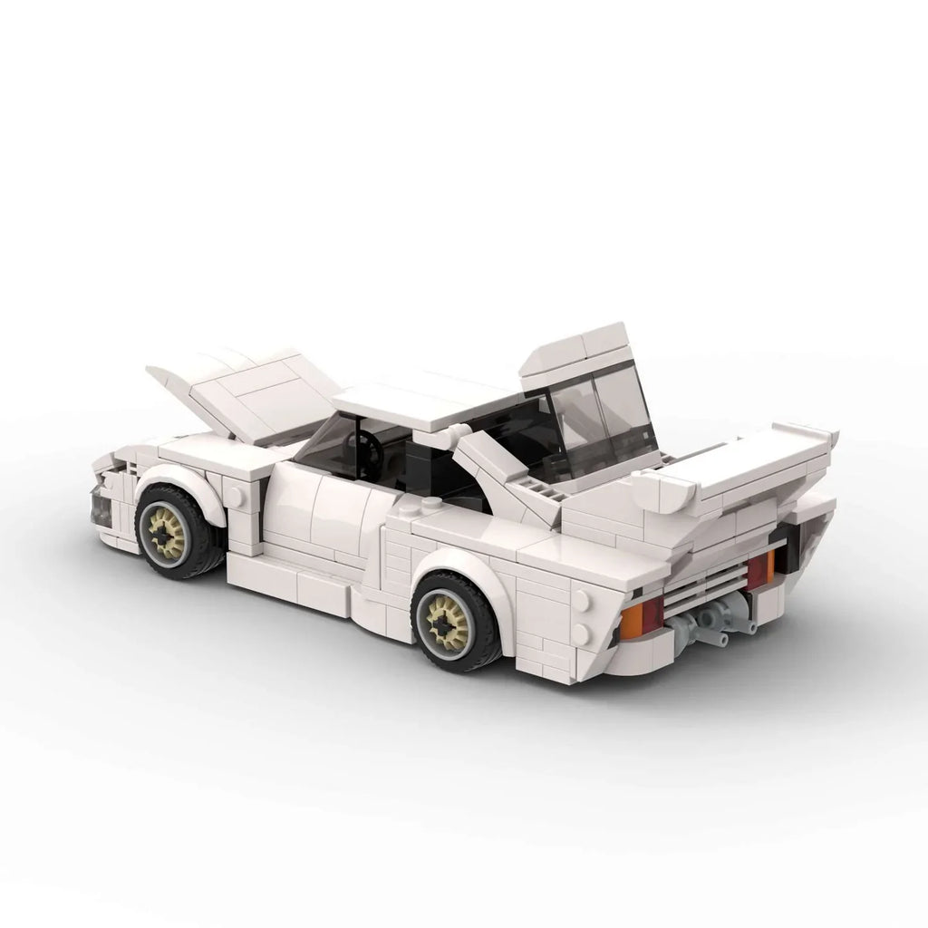Porsche 935 K3 brick model - side profile view - TheBrickTube