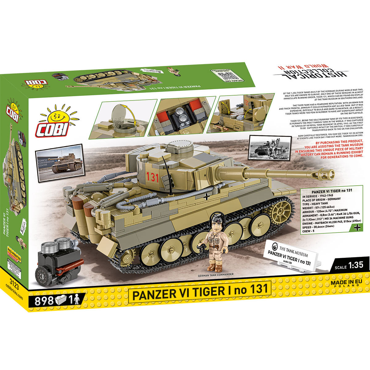 PANZER VI Tiger I No. 131 Tank Building Set - Image 2 of 6 | TheBrickTube