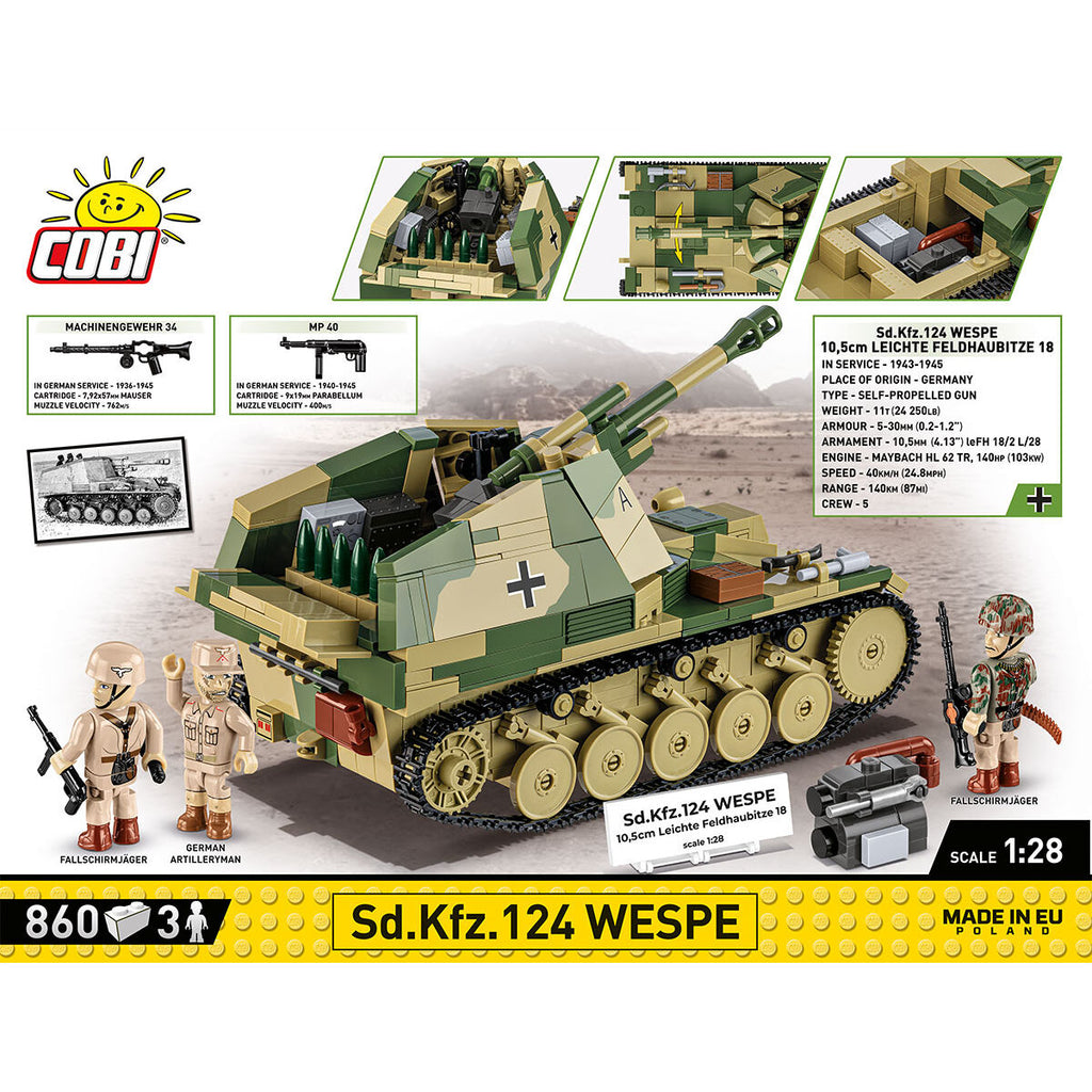 Executive Edition SD.KFZ.124 Wespe Self-Propelled Gun Building Set - Image 4 of 6 | TheBrickTube
