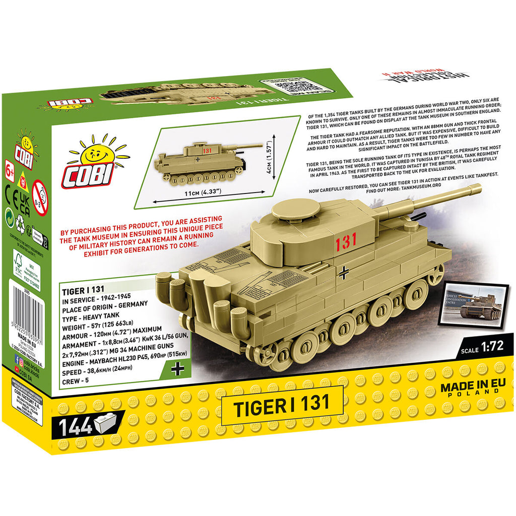 Tiger I 131 Tank 1:72 Scale Building Set - Image 2 of 6 | TheBrickTube