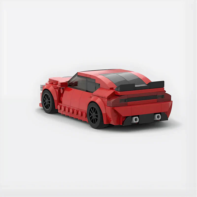Dodge Charger Hellcat brick model - side profile view - TheBrickTube