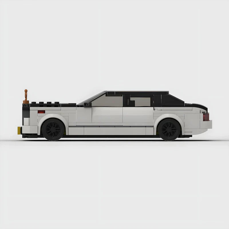 Rolls Royce Phantom brick model - rear angle view - TheBrickTube