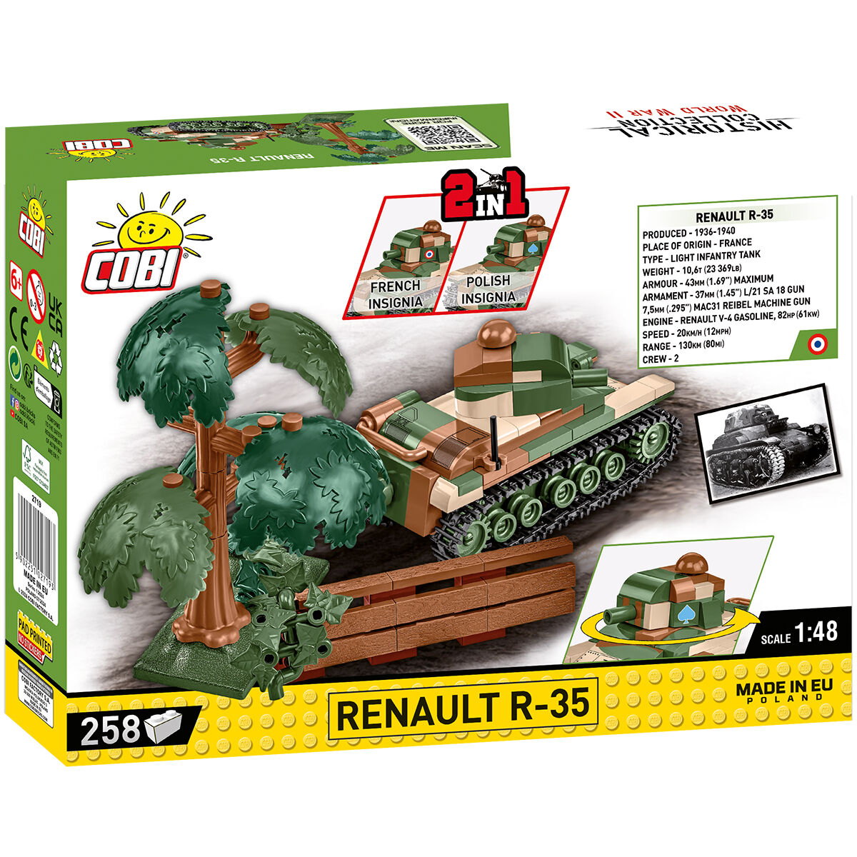 Renault R-35 Tank 1:48 Building Set - Image 2 of 6 | TheBrickTube