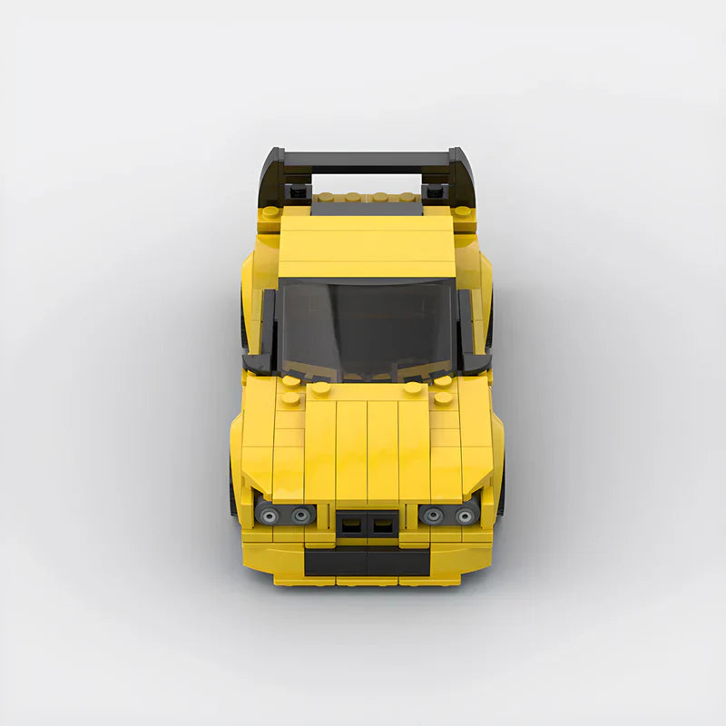 BMW 328i E36 brick model - rear angle view - TheBrickTube