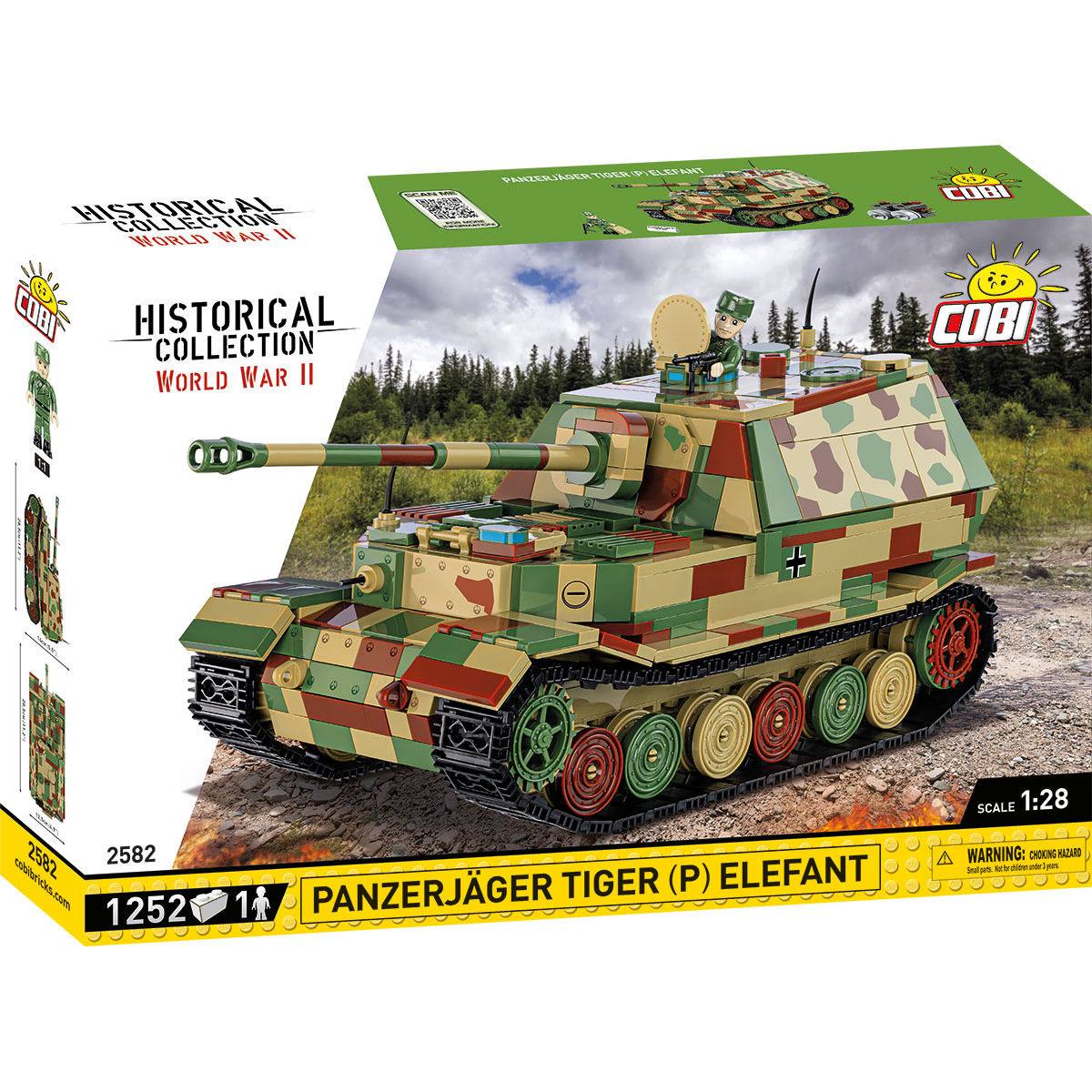 PanzerJager Tiger (P) Elefant Tank Destroyer Building Set - Main Image | TheBrickTube