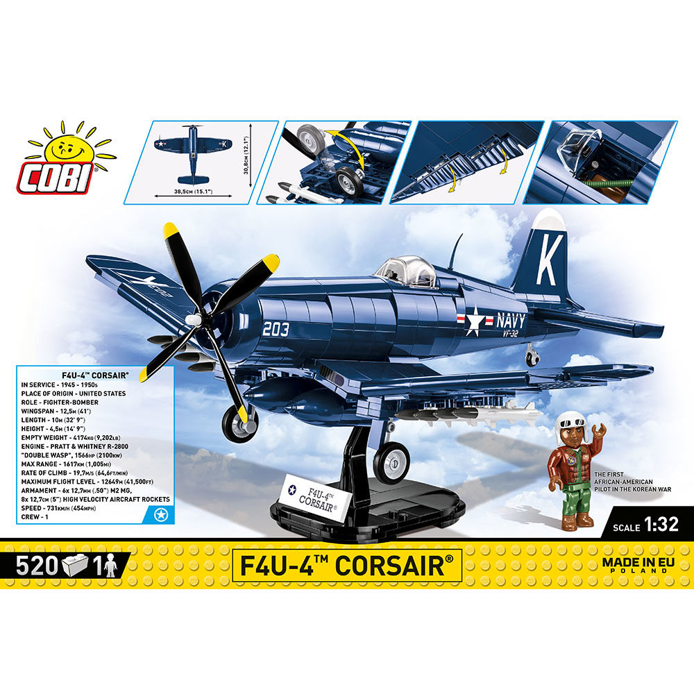 F4U-4 Corsair Plane Building Set - Image 4 of 6 | TheBrickTube