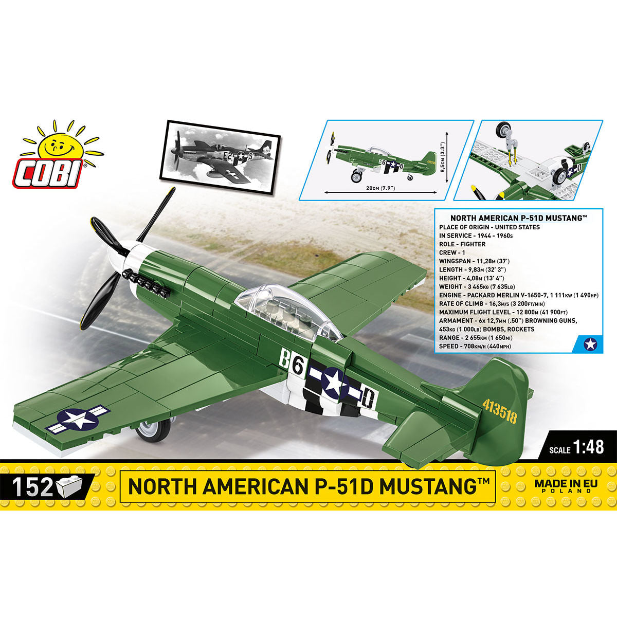 North American P-51D Mustang Building Set - Image 4 of 6 | TheBrickTube