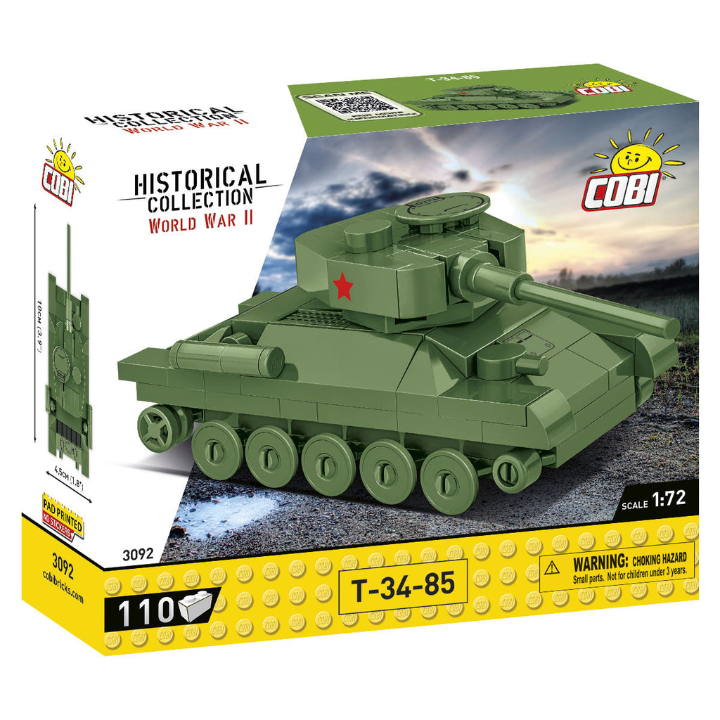T-34-85 Tank 1:72 Scale Building Set - Main Image | TheBrickTube