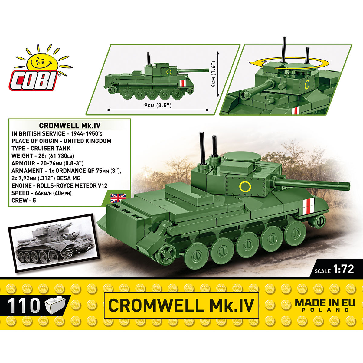Cromwell Mk. IV Tank 1:72 Scale Building Set - Image 4 of 6 | TheBrickTube