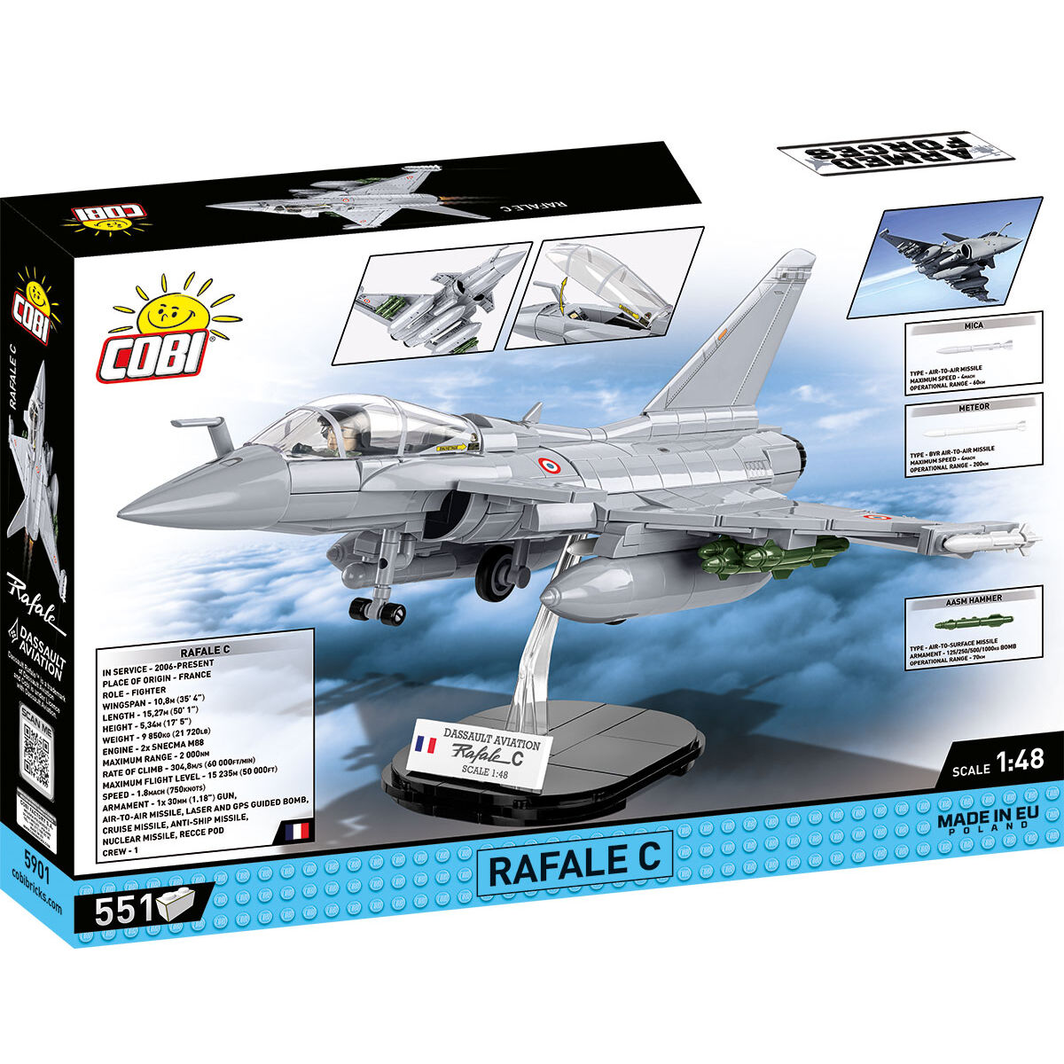 Dassault Rafale C Fighter Jet Building Set - Image 2 of 6 | TheBrickTube